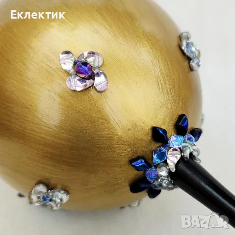 Свещник Свещен Граал — златен потир със скъпоценни камъни и чешки кристал, снимка 15 - Декорация за дома - 49695982