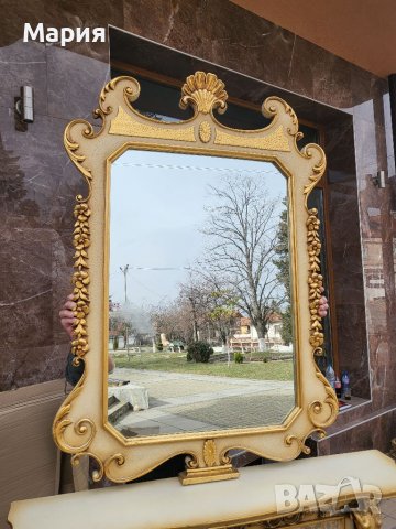 Италианска барокова конзола с огледало 017, снимка 7 - Огледала - 39827690