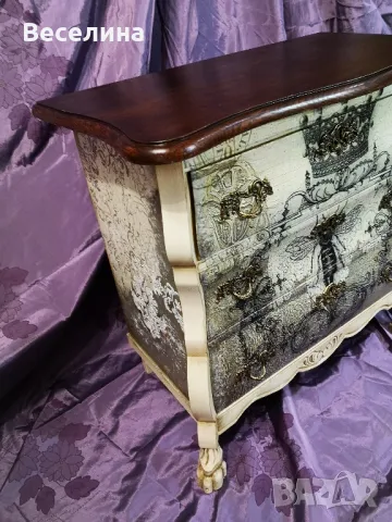 Уникален антикварен скрин , снимка 4 - Скринове - 48721046