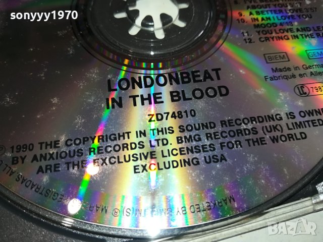 LONDONBEAT IN THE BLOOD-ORIGINAL CD FROM GERMANY 1402241346, снимка 16 - CD дискове - 44290355