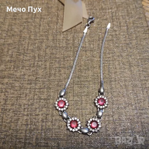 Сребърна гривна (299), снимка 9 - Гривни - 48350136