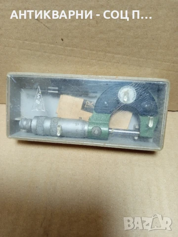 Соц Стар Немски Микрометър Шублер 25мм., снимка 9 - Антикварни и старинни предмети - 50554126