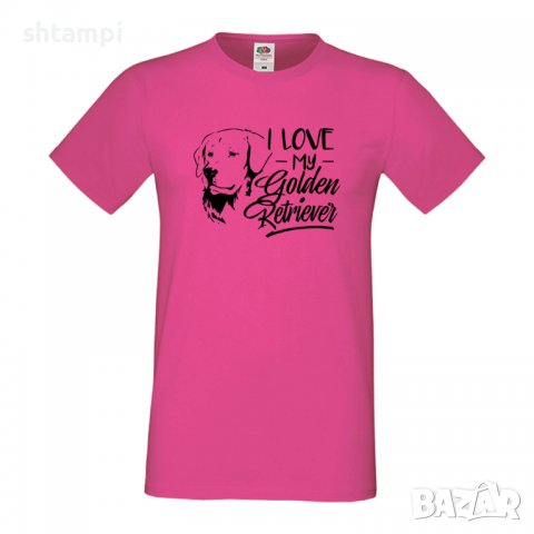 Мъжка тениска I Love My Golden Retriever Dog,Куче, животно,подарък,изненада, снимка 6 - Тениски - 36934214