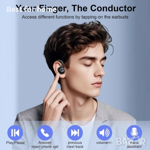 C23 Безжични Bluetooth слушалки с LED дисплей – IPX7 Водоустойчиви, Шумопотискане и USB-C, снимка 5 - Bluetooth слушалки - 53167306