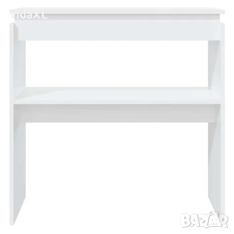 vidaXL Конзолна маса, бяла, 80x30x80 см, инженерно дърво, снимка 3 - Маси - 56147871