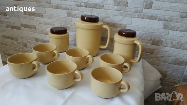 Чисто нов керамичен сервиз за сок, чай, и др. - СОЦ производство - 9 части, снимка 5 - Сервизи - 34146172