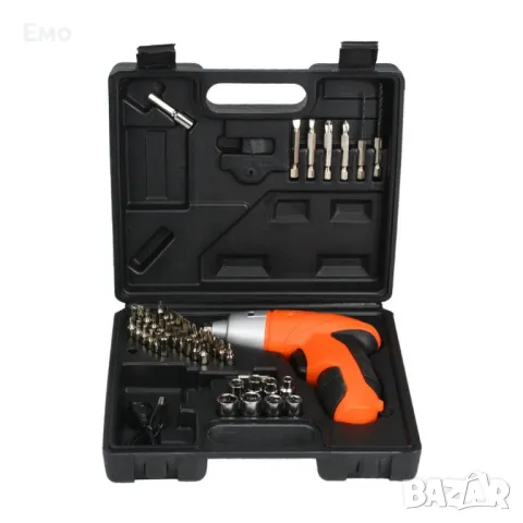 Компактен акумулаторен винтоверт - 4.8V с 45 части, снимка 8 - Винтоверти - 48708255