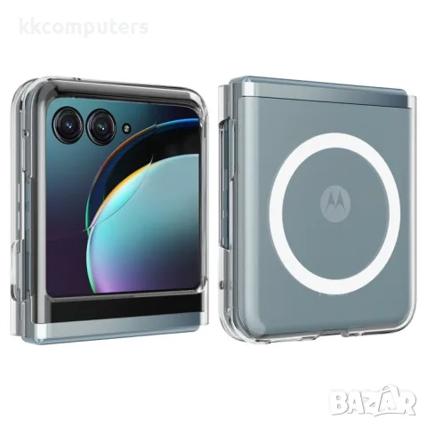 Motorola Razr 50 – Прозрачен Магнитен Калъф с MagSafe Удароустойчив и Устойчив на Надраскване + Прот, снимка 3 - Калъфи, кейсове - 55899365