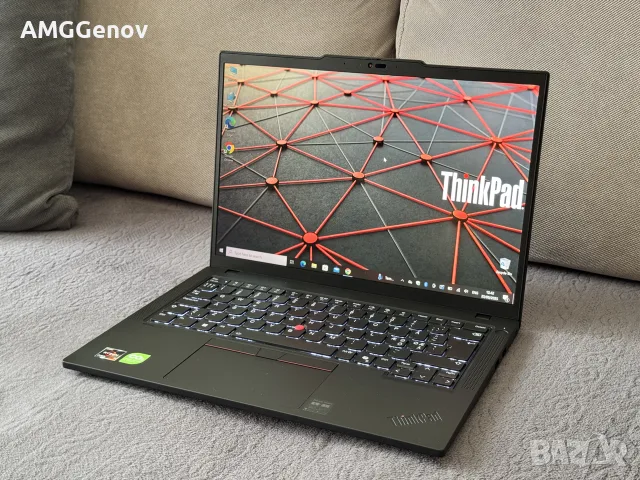 НОВ 14'FHD+IPS Ryzen 7 Pro-8840u Thinkpad T14 Gen5 32GB DDR5 512GB SSD Гаранция 27 Месеца