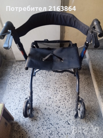 Сгъваема алуминиева проходилка ролатор за възрастни, оперирани, трудно подвижни хора, снимка 4 - Ролатори - 52423205