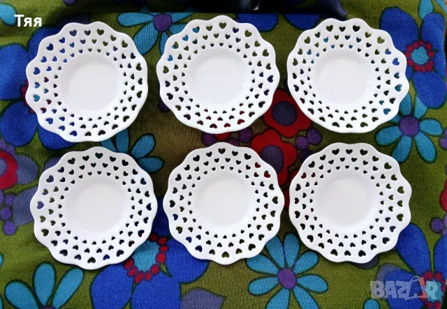 Малки ажурни чинийки , снимка 2 - Чинии - 50152356