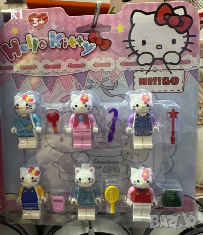Комплект 6 фигурки с аксесоари Кити, Hello Kitty 