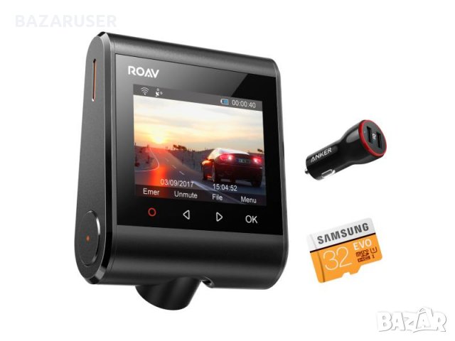 Камера за кола ROAV C1 PRO, 2K, GPS, WiFi, 32GB ka/Гаранция 12 месеца/