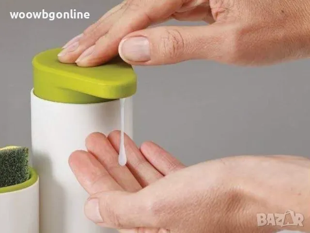 Кухненски дозатор органайзер за течен сапун и гъба, снимка 2 - Други стоки за дома - 49136446