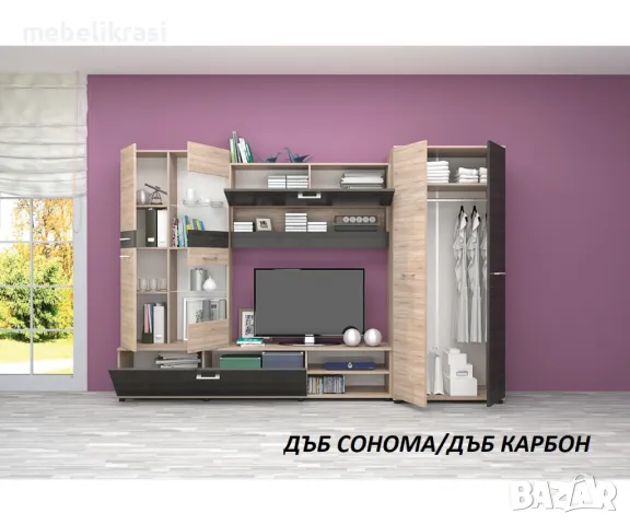 СЕКЦИЯ "АРИЗОНА" С LED ОСВЕТЛЕНИЕ, снимка 3 - Секции и витрини - 15197054