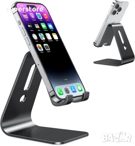 Стойка за телефон за Бюро, Маса, Digital One SP00997 mocile mate, Универслана, черна, метална