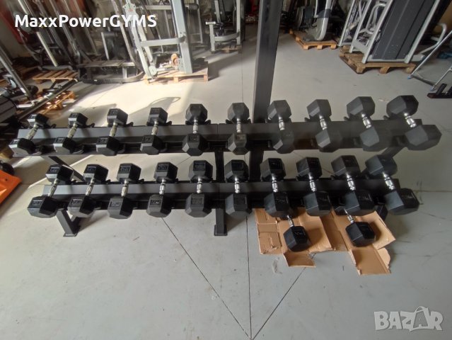 Чисто нови хексагонови дъмбели сет от 5 до 30 кг