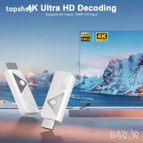 Нов, тестван PWAYTEK Безжичен HDMI предавател и приемник, безжичен HD удължител Plug & Play ..., снимка 4 - Друга електроника - 51636415