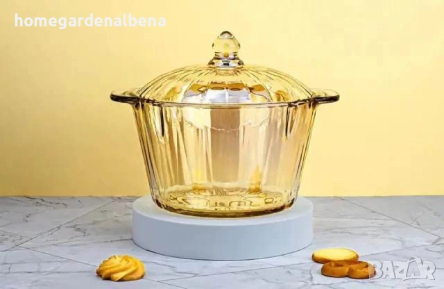 Home&Garden Albena – Изискана стъклена бонбониера 1.5л, снимка 2 - Форми - 54039785