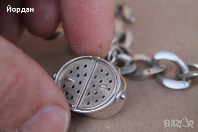 Дамска сребърна гривна , снимка 4 - Гривни - 54056532