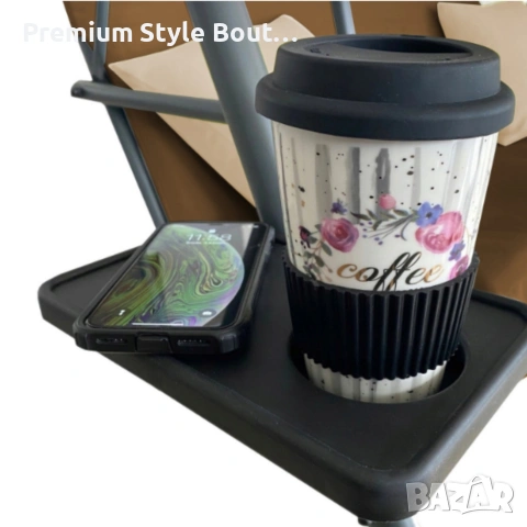 Градинска люлка A-Type с бежови възглавници и поставки за напитки - елегантност и комфорт, снимка 6 - Други стоки за дома - 53887855