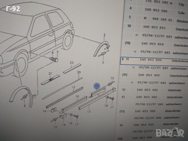1H0853899B41**НОВО**VW*Golf 3 GT, GTI, VR6,*Облицовка на Праг долна отзад вляво**, снимка 5 - Части - 32122045