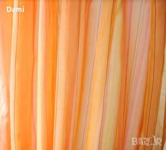 Тънко перде органза 245х140 с ленти за окачване комплект 2 броя, снимка 13 - Пердета и завеси - 52973650