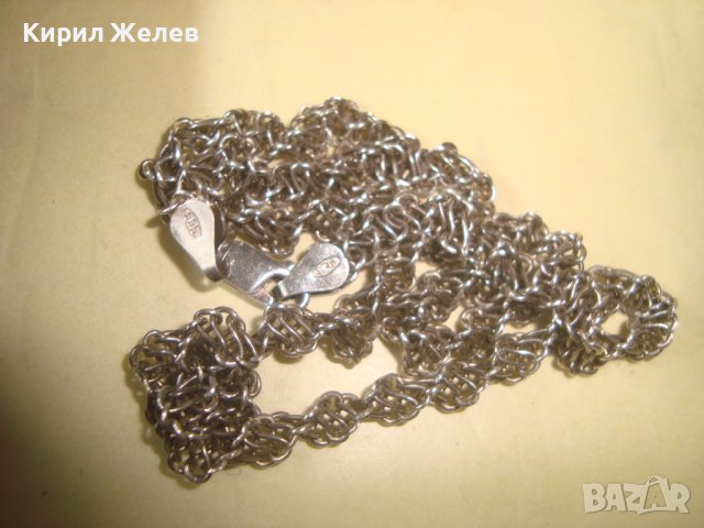 РАЗКОШЕН ИТАЛИАНСКИ СРЕБЪРЕН МОДЕН АРТ УНИСЕКС ЛАНЕЦ СРЕБРО 925 КРАСИВА ЗДРАВА ВИНТИДЖ ПЛЕТКА 32364, снимка 7 - Колиета, медальони, синджири - 38373234