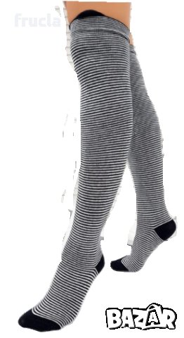 Дълги чорапи със сатенена панделка - различни цветове, снимка 3 - Дамски чорапи - 32093906