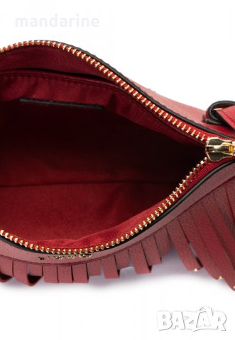 ПРОМО 🍊 LIU JO 🍊 Малка кожена чанта RED “N” CAPS 23х16х4 см нова с етикети, снимка 9 - Чанти - 30728570