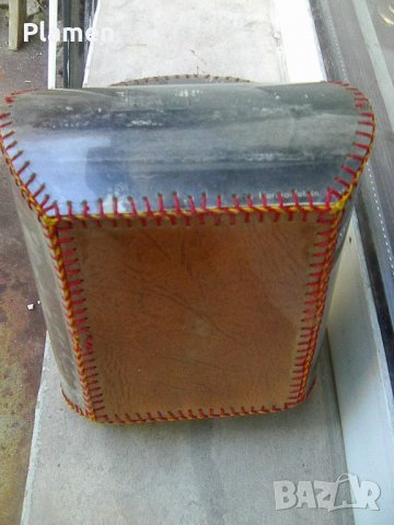 Стара кутия от мукава кожа пластмаса ръчно изработена с фотоси, снимка 6 - Други ценни предмети - 37145019
