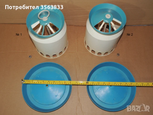 2 броя хранилки за пилета - Цена: 6 лв. за двата броя, снимка 3 - За птици - 51231197