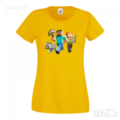 Дамска тениска Minecraft 1 майнкрафт Minecraft,Игра,Забавление,подарък,Изненада,Рожден Ден., снимка 12 - Тениски - 36520755