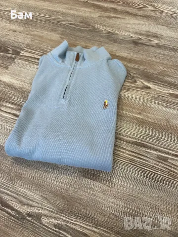 Мъжко!Polo Ralph Lauren Estate RIB Quarter Zip Pullover размер М, снимка 8 - Пуловери - 56106269