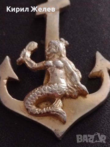 РЕТРО БИЖУ УКРАШЕНИЕ КОТВА С РУСАЛКА ОТ СОЦА ЗА КОЛЕКЦИЯ 37485, снимка 3 - Други ценни предмети - 40491859