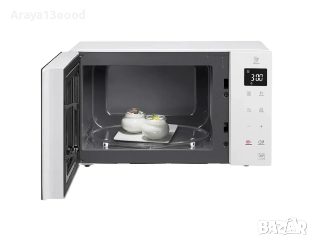 Микровълнова печка LG Smart Inverter MS23NECBW – 23L, 1000W, бяла, снимка 8 - Микровълнови - 54287379