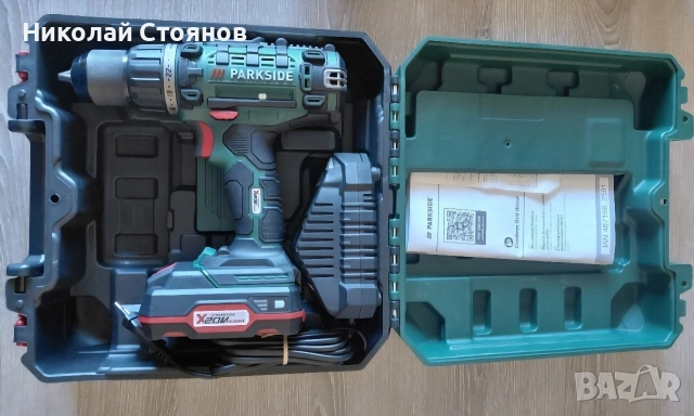 НОВ Професионален Винтоверт PARKSIDE 20V с батерия и зарядно, снимка 3 - Винтоверти - 54230880