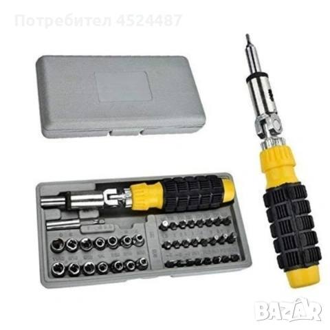 Комплект инструменти AIWA в кутия 41 бр, снимка 2 - Куфари с инструменти - 53377981