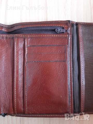 Портфейл, мъжки естествена кожа, цвят-бордо, снимка 5 - Портфейли, портмонета - 51007557