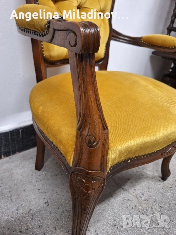 Винтидж кресло Луи XV , снимка 4 - Столове - 51881923