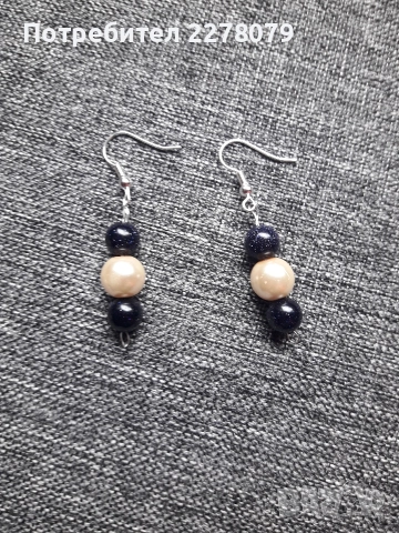 Обеци от полускъпоценни камъни - ръчна изработка, снимка 3 - Обеци - 44764262