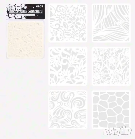 1 сет 6 бр мозайка цветя въртели стенсил шаблон спрей за торта украса стена декорация Scrapbooking