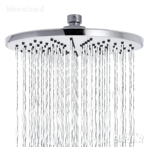 20 см кръгъл душ тип „Rain“ с високо налягане от ABS – хромиран НОВО