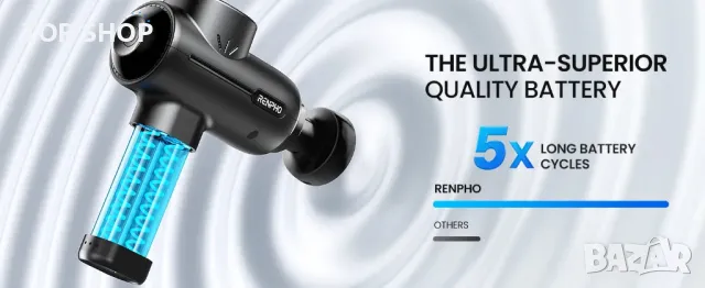 Професионален RENPHO Масажиращ пистолет с топлина за дълбок масаж, снимка 10 - Медицинска апаратура - 48773731