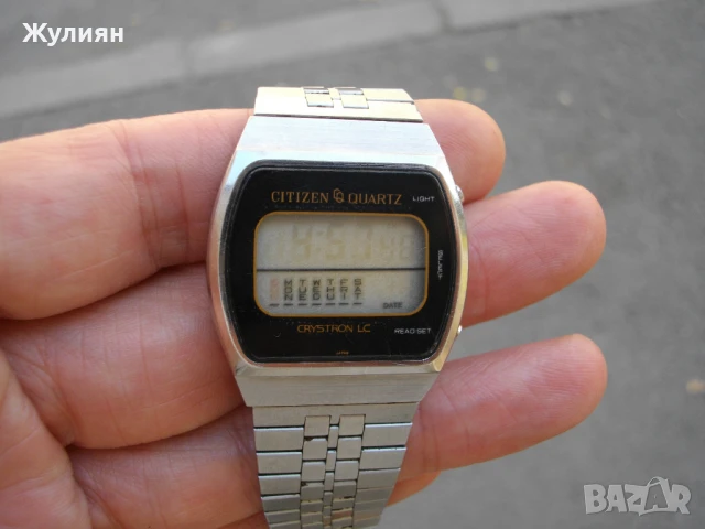 КОЛЕКЦИОНЕРСКИ РЕТРО ЕЛЕКТРОНЕН CITIZEN CRYSTRON LC, снимка 2 - Антикварни и старинни предмети - 51141595
