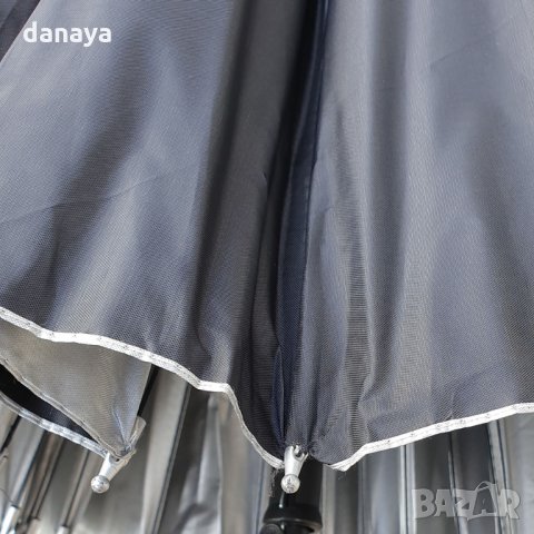 2542 Класически черен чадър, 16 спици, 92см, снимка 6 - Други - 35425407