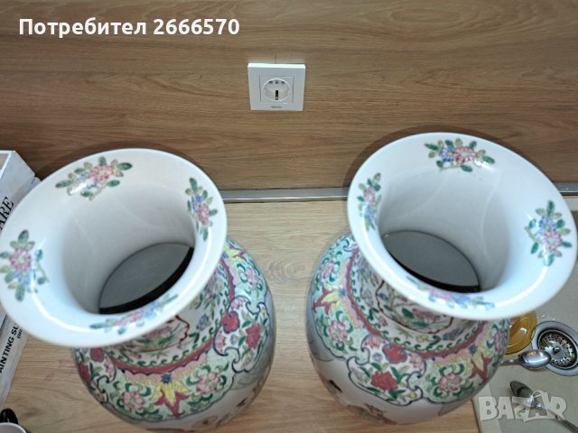 Китайска ваза Китайски порцелан , снимка 3 - Антикварни и старинни предмети - 38419229