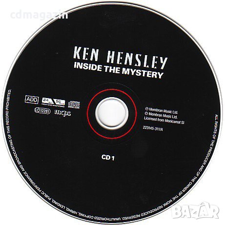Компакт дискове CD Ken Hensley ‎– Inside The Mystery, снимка 4 - CD дискове - 35233768