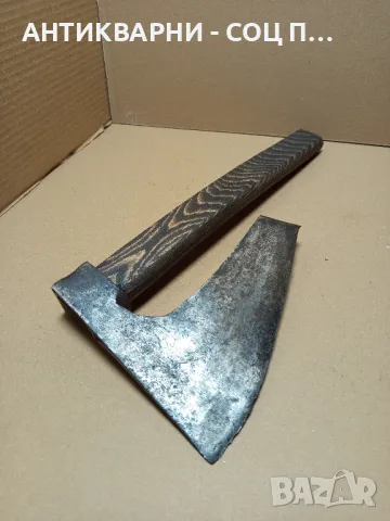 Соц Стар Дърводелски Инструмент Сечиво Голяма Брадва Кривица., снимка 5 - Антикварни и старинни предмети - 50436786