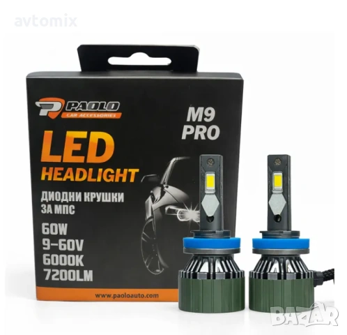 Диодни крушки M9 PRO HB3 9-60W 2БР/К-Т